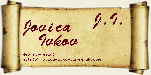 Jovica Ivkov vizit kartica